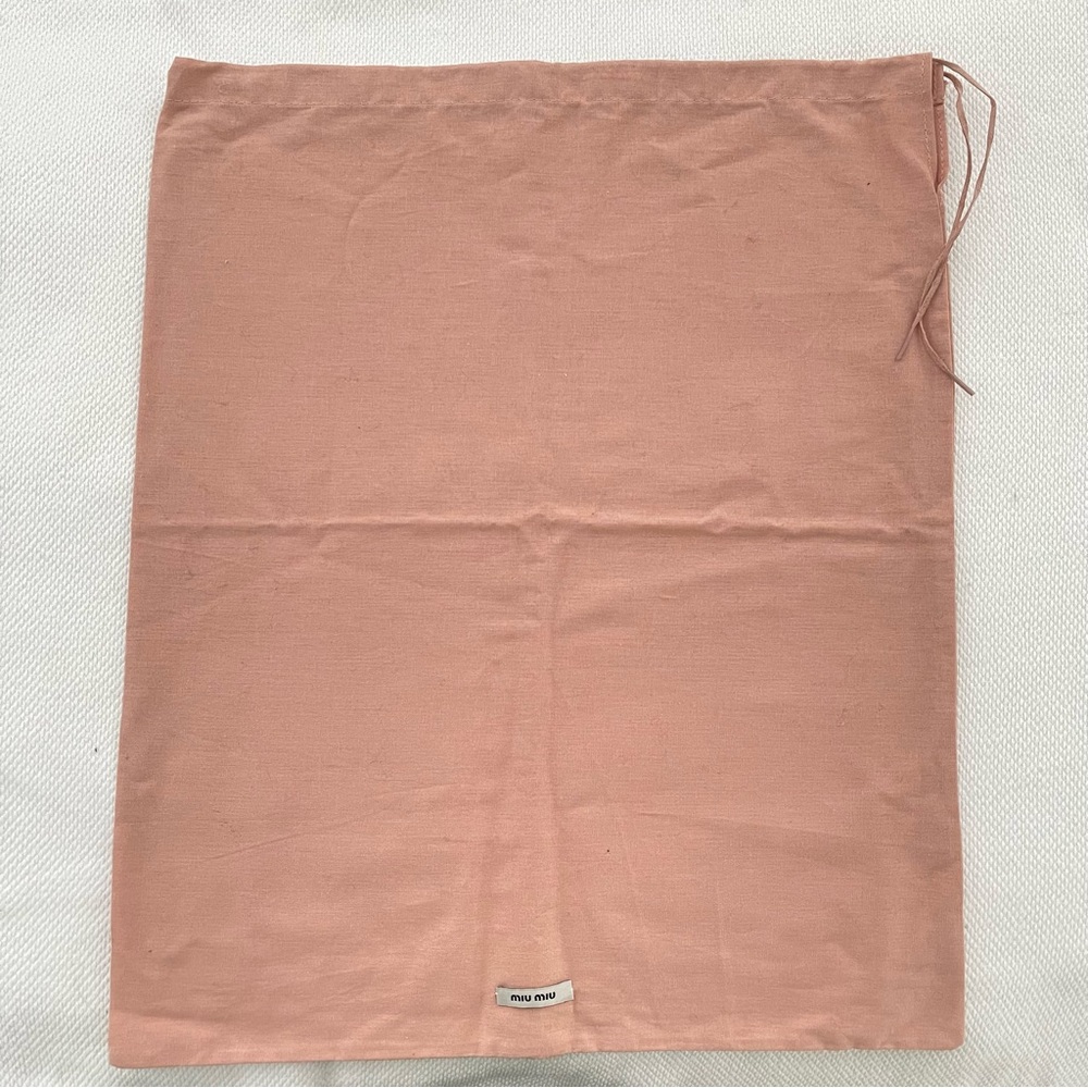 Authentic Miu Miu Dust Bag Pink Drawstring 17.5”X… - image 1